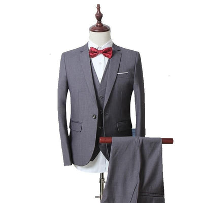 Men's 3 Piece Men's Fashion Business Suit Up To 5XL - TrendSettingFashions 