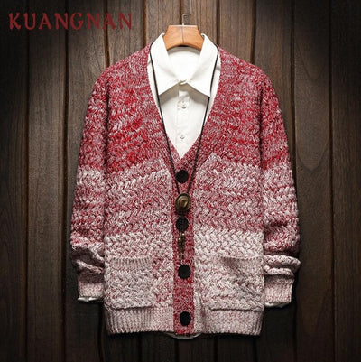 Men's Pullover Knitted Cardigan Up To 3XL - TrendSettingFashions 