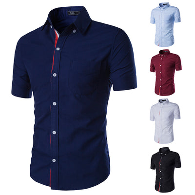 Men's Solid Collar Fashion Dress Shirt - TrendSettingFashions 