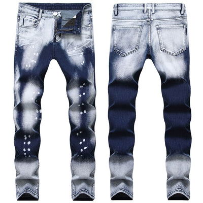 Men's Double Color Faded Jeans - TrendSettingFashions