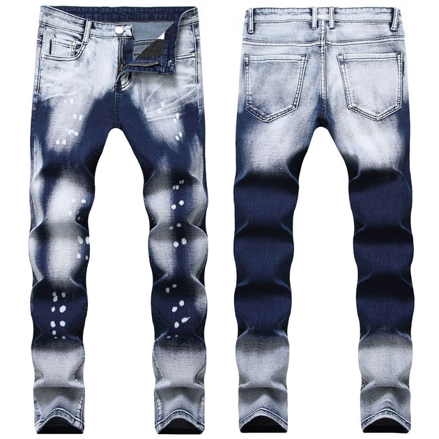 Men's Double Color Faded Jeans - TrendSettingFashions