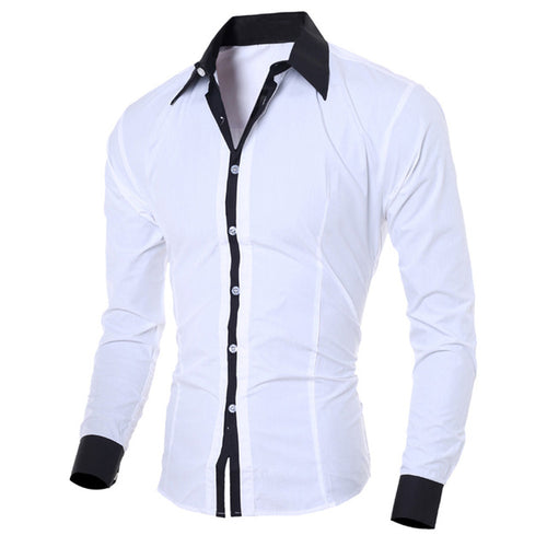 Men's Solid Classic with a Twist Dress Shirt - TrendSettingFashions 