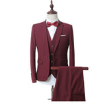 Men's 3 Piece Men's Fashion Business Suit Up To 5XL - TrendSettingFashions 