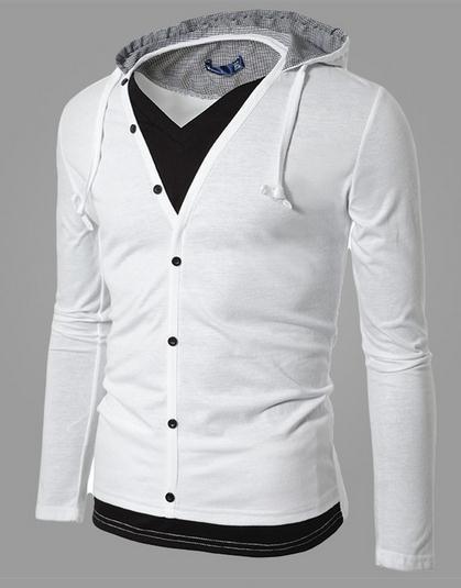 Men's Full Button Hoodie - TrendSettingFashions