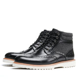Men's Fashion Brogue Leather Boots! (Up To Size 13) - TrendSettingFashions