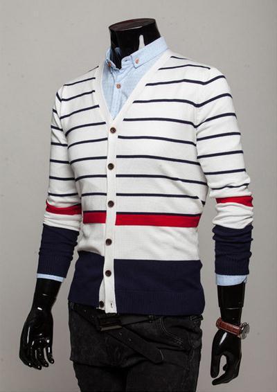 Men's Striped Cardigan - TrendSettingFashions