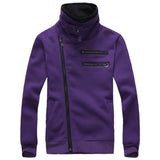 Men's Right Hand Zip with High Collar - TrendSettingFashions