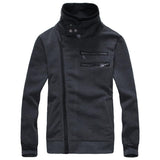 Men's Right Hand Zip with High Collar - TrendSettingFashions