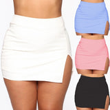 Women's Front Split Mini Skirt