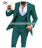 Men's 3 Pieces Suit Business Notch Lapel (Blazer+Vest+Pants) - TrendSettingFashions