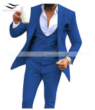 Men's 3 Pieces Suit Business Notch Lapel (Blazer+Vest+Pants) - TrendSettingFashions