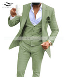 Men's 3 Pieces Suit Business Notch Lapel (Blazer+Vest+Pants) - TrendSettingFashions