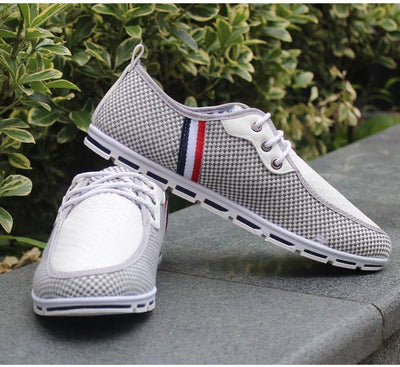 Men's Breathable Lace Up Loafers - TrendSettingFashions