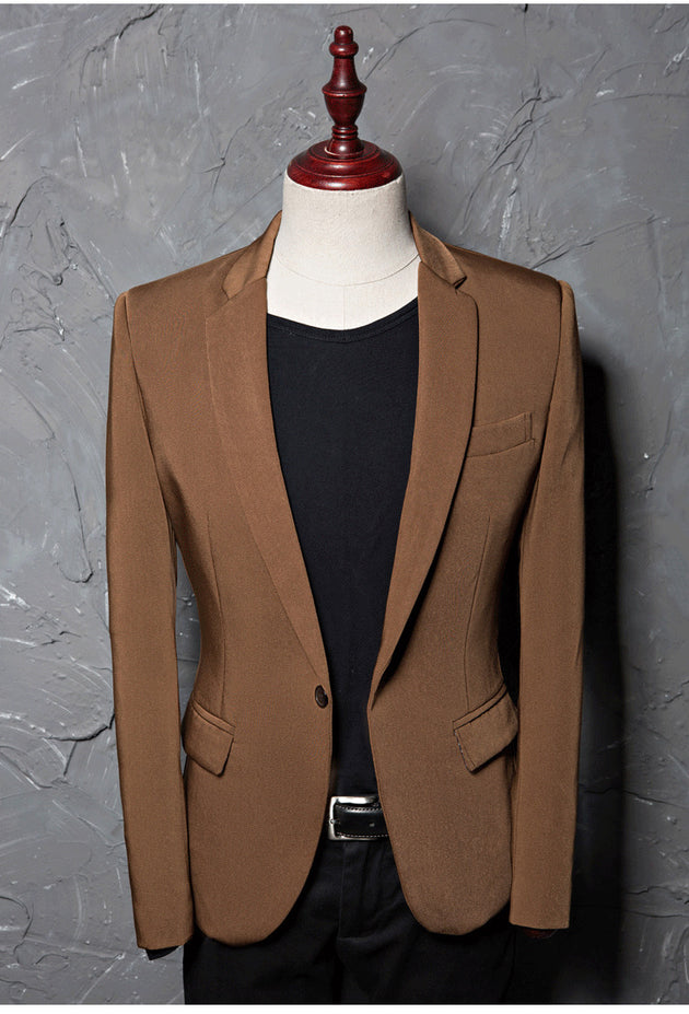 Men's Turndown Collar Blazer - TrendSettingFashions