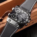 Men's Leather Strap Wristwatch