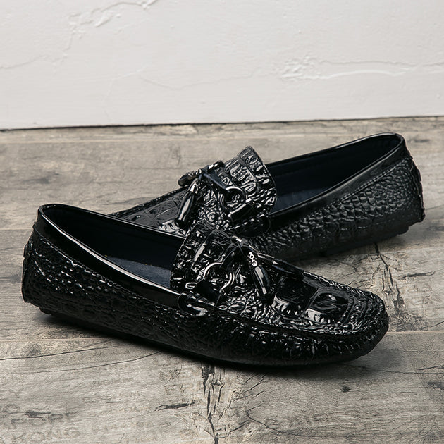 Crocodile Style Casual Oxfords In 4 Colors - TrendSettingFashions