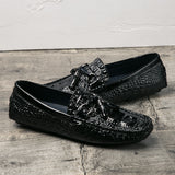 Crocodile Style Casual Oxfords In 4 Colors - TrendSettingFashions