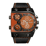 Men's Leather Strap Wristwatch