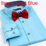 Men's London Busines Shirt With Solid Tie - TrendSettingFashions 