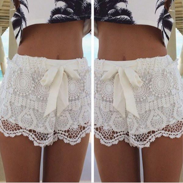 Women's Lace Crochet Shortys - TrendSettingFashions