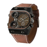 Men's Leather Strap Wristwatch