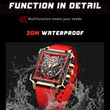 Men's Luxury Waterproof Square Wrist Watch - TrendSettingFashions 