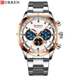 Men's Blue Dial Stainless Steel Watch