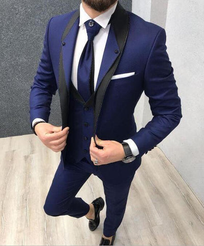 Men's 3 PC Fashion Business Suit(Jacket+Pants+Vest) - TrendSettingFashions 
