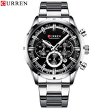 Men's Blue Dial Stainless Steel Watch