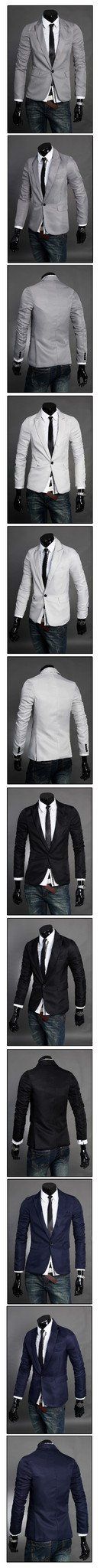 Men's Solid Color Suit Jacket - TrendSettingFashions