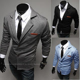 Men's Pocket Tone Suit Jacket Up To 2XL - TrendSettingFashions