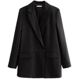 Women's Double Breasted Loose Blazer Classic Coat
