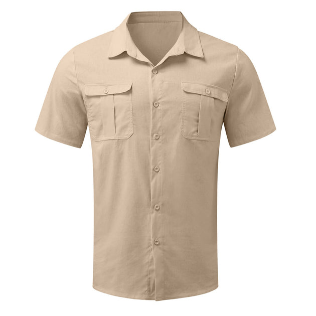 Men's Short-Sleeved Shirt Up To 5XL