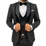 Men's 3 Piece Double Breasted Suit Up To 5XL