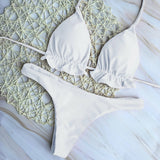 Women's Sexy Bandage Brazilian Bikini Set Top Thong Bottom Set