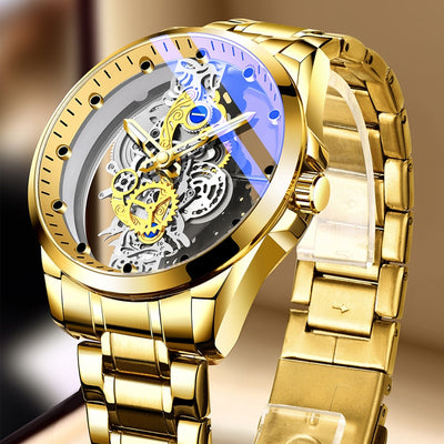 Men's Luminous Mechanical Skeleton Wrist Watch - TrendSettingFashions