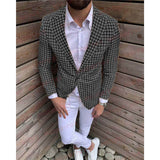 Stylish Houndstooth Men's 2PC Suit - TrendSettingFashions