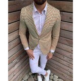 Stylish Houndstooth Men's 2PC Suit - TrendSettingFashions
