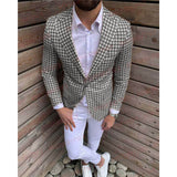 Stylish Houndstooth Men's 2PC Suit - TrendSettingFashions