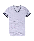 Men's Color Point Top V-Neck T-Shirt - TrendSettingFashions 