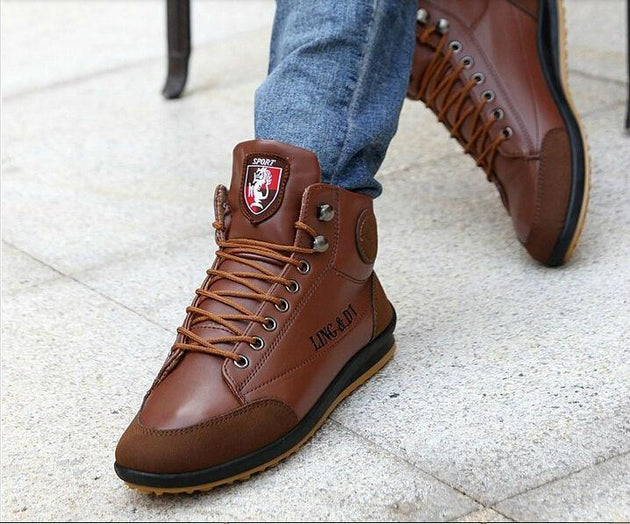 Mens Leather Boots Fashion In 3 Colors - TrendSettingFashions 