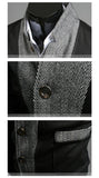 Men's Multi Button High Collar Jacket - TrendSettingFashions