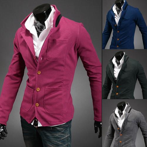 Men's Button Up High Collar Sweater - TrendSettingFashions 
