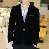 Men's Sleek Velvet Blazer - TrendSettingFashions