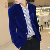 Men's Sleek Velvet Blazer - TrendSettingFashions