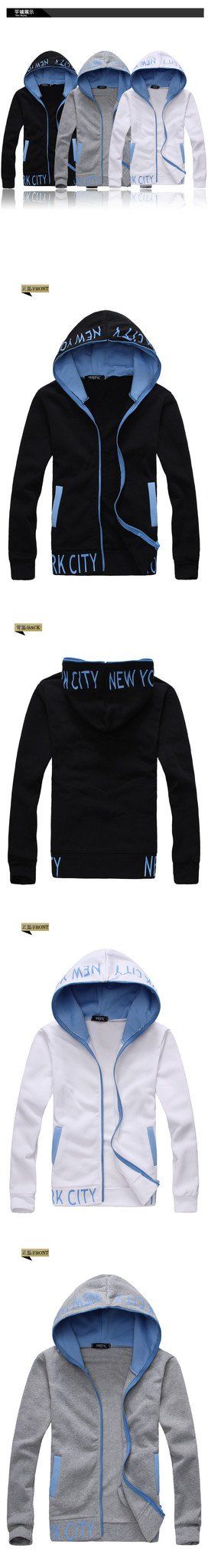 Men's Zip Up NYC Hoodie - TrendSettingFashions