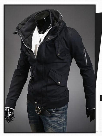 Men's Fashion Overcoat With Arm Zippers - TrendSettingFashions
