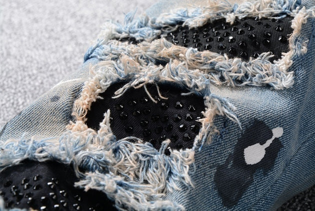 Men's Denim Ripped Washed Old Damage Jeans - TrendSettingFashions