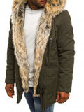 Men's Faux Fur Medium-Long Thickening Coat Up To 2XL - TrendSettingFashions
