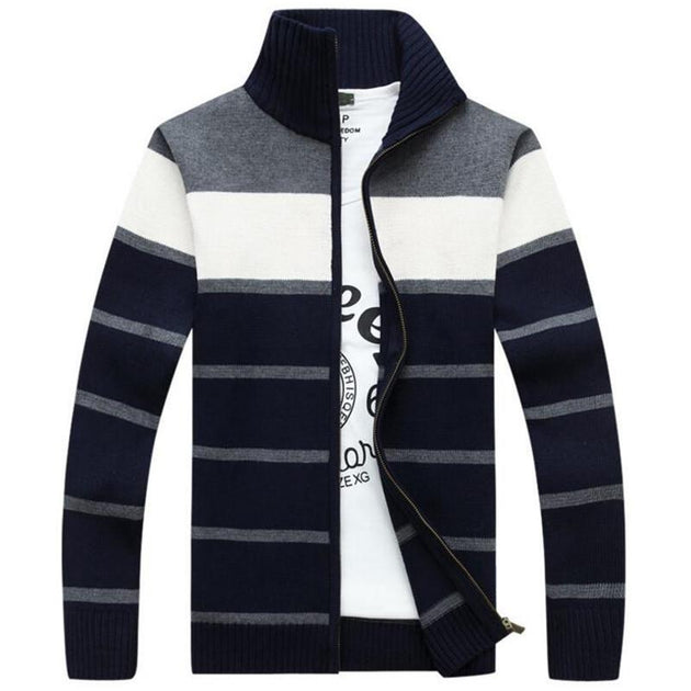 Men's Full Zip Up Sweater - TrendSettingFashions 